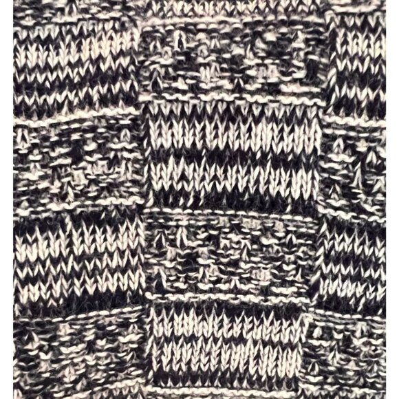 VTG Sweater Bee By Banff Ltd NVY WHT Knit Cape Fringe Hem Button Close RARE EUVC - Picture 9 of 11